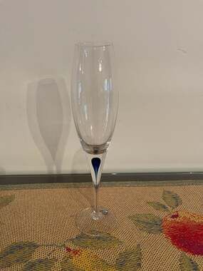 Orrefors Intermezzo Blue Champagne Flute